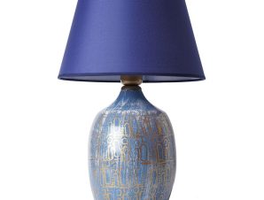 Φωτιστικό Επιτραπέζιο 687HMY2239 Φ30x55cm E27 40W Blue-Gold Opviq