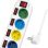 LOGILINK LPS257 SOCKET OUTLET 4-WAY WITH 5 SWITCHES 1.5M MULTICOLOR