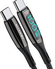 BLITZWOLF BW-TC23 USB-C TO USB-C CABLE WITH DISPLAY 100W 0.9M BLACK