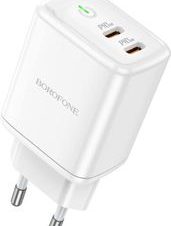 BOROFONE BN9 WALL CHARGER 35W 3A 2X TYPE-C WHITE